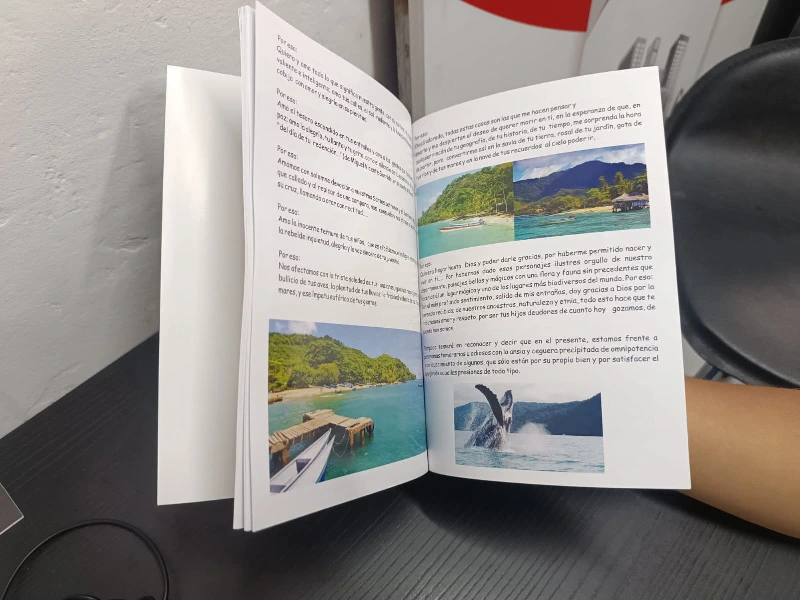 Libro a color con fotografías naturales, impreso por Idex Publicidad en Medellín