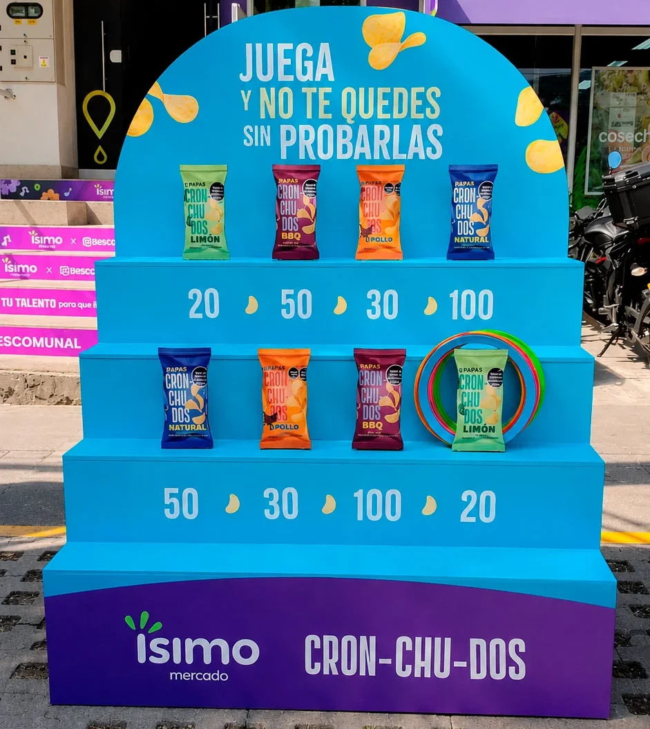 Exhibidor de material POP para punto de venta en Medellín