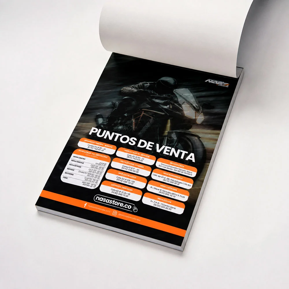 Libreta personalizada Puntos de Venta | Nasastore | Idex Publicidad